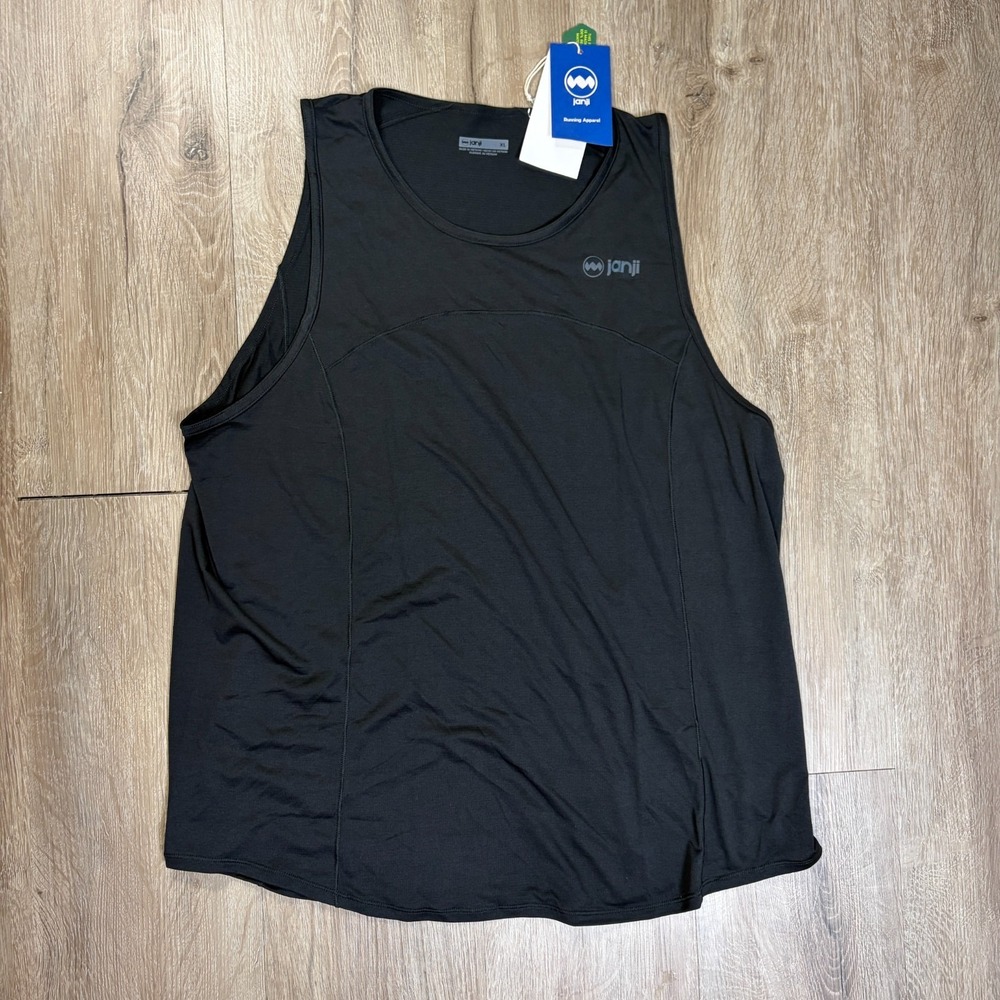NWT Janji Running Tank Top Mens XL Black Sleeveless Active Performance